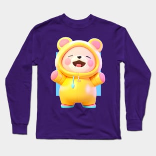 AKBLM - HAPPY CHIBI チビ KUMA WANTS HUGS | KAWAII 3D ANIME MASCOT Long Sleeve T-Shirt